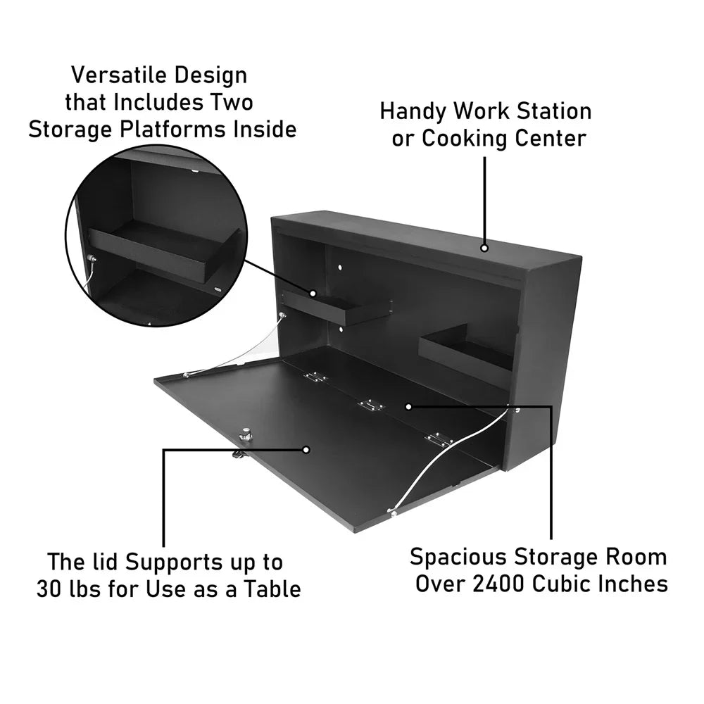 Ford Steel Fit Table Tailgate Road Box Bronco Black 2021-2023 Lockable Folding Hooke Storage