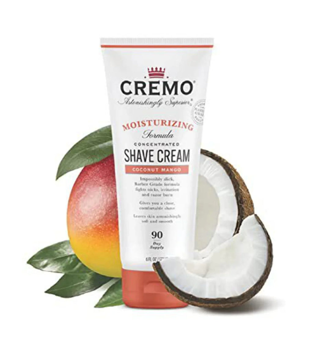 Moisturizing Burn, Women Ultra-Slick Shaving (Pack Astonishingly Cream, Fights for Shave Oz Superior Razor Cuts 2) Mango Cream 6 Cremo and Fl Coconut of Nicks,