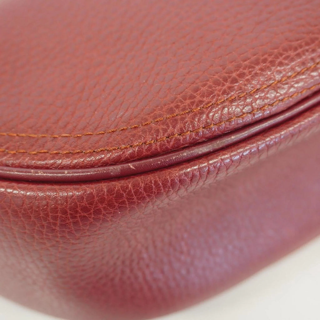 Red Cartier Ladies Shoulder Pre-Owned Bag Leather (Good) Must
