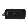 black (Good) handbag nylon PRADA Prada triangle bag hardware 2NA819 second Pre-Owned leather silver clutch logo