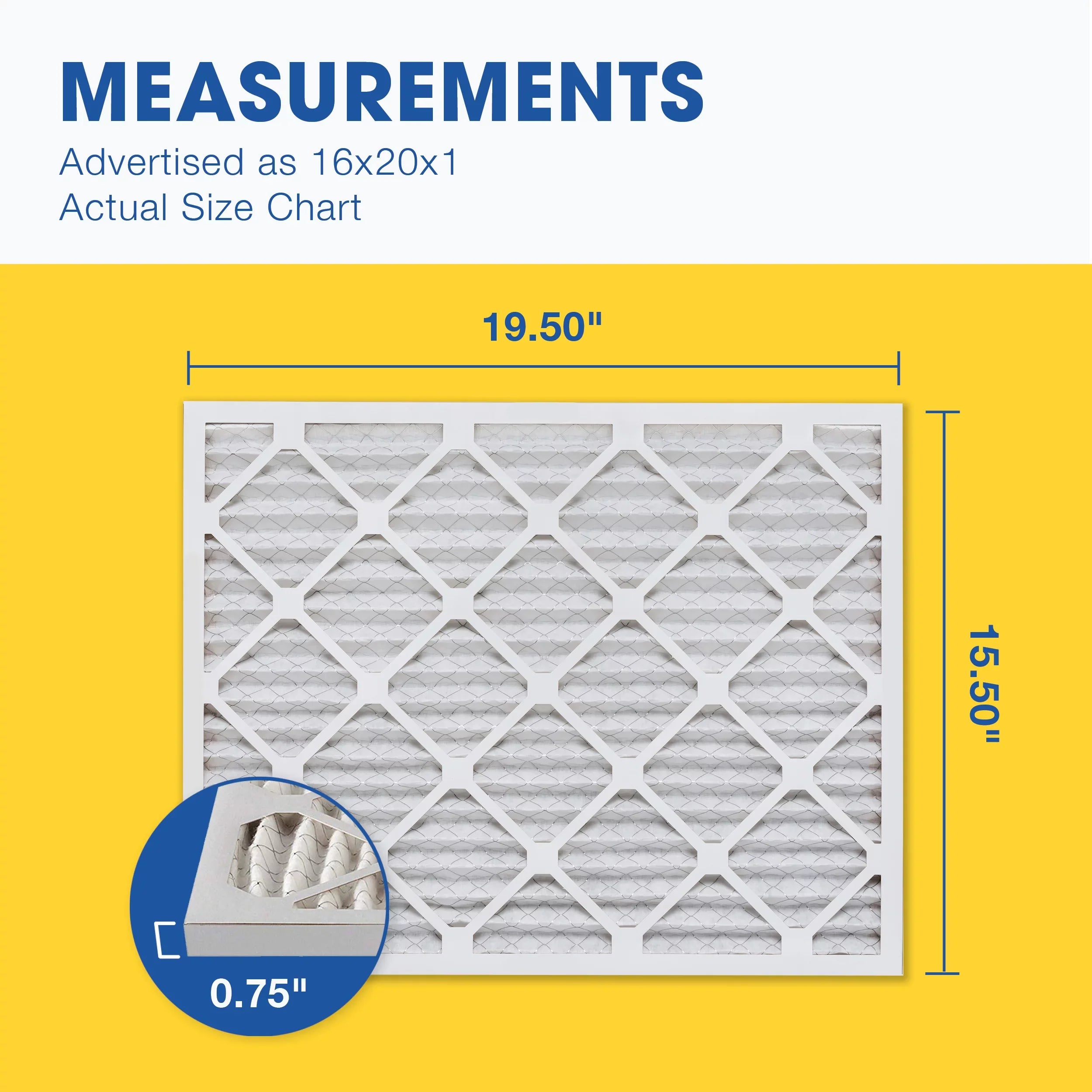 MERV Furnace 4 Air Pleated Air Filter, 13 Pack Aerostar Filter, AC 16x20x1