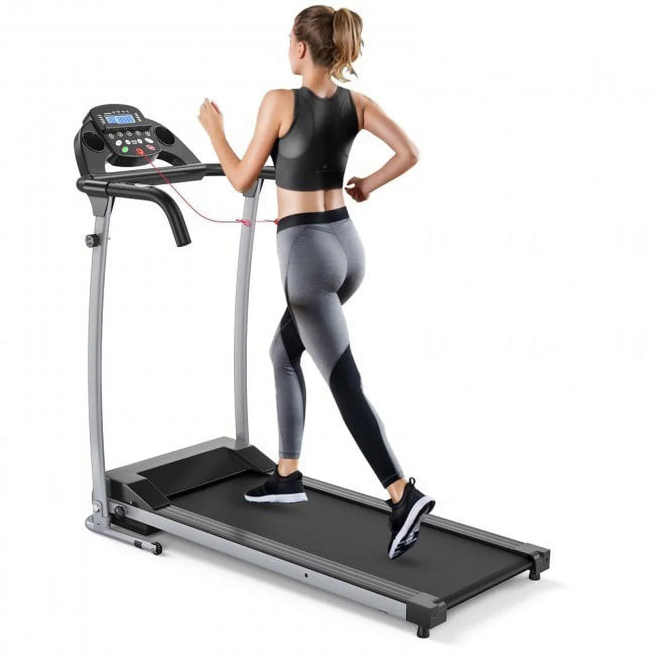 Display Compact Electric Your Up Treadmill LED Routine Level Fitness Folding
