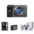 Cinema FX3 Bundle Cleaning Full-Frame Camera Extra Line 128GB SD Kit with Card, Battery,
