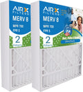 Filter Air Compatible 8 Filter Furnace MERV 16X25x4 Pack 2 FC100A1029 EXPXXFIL0016