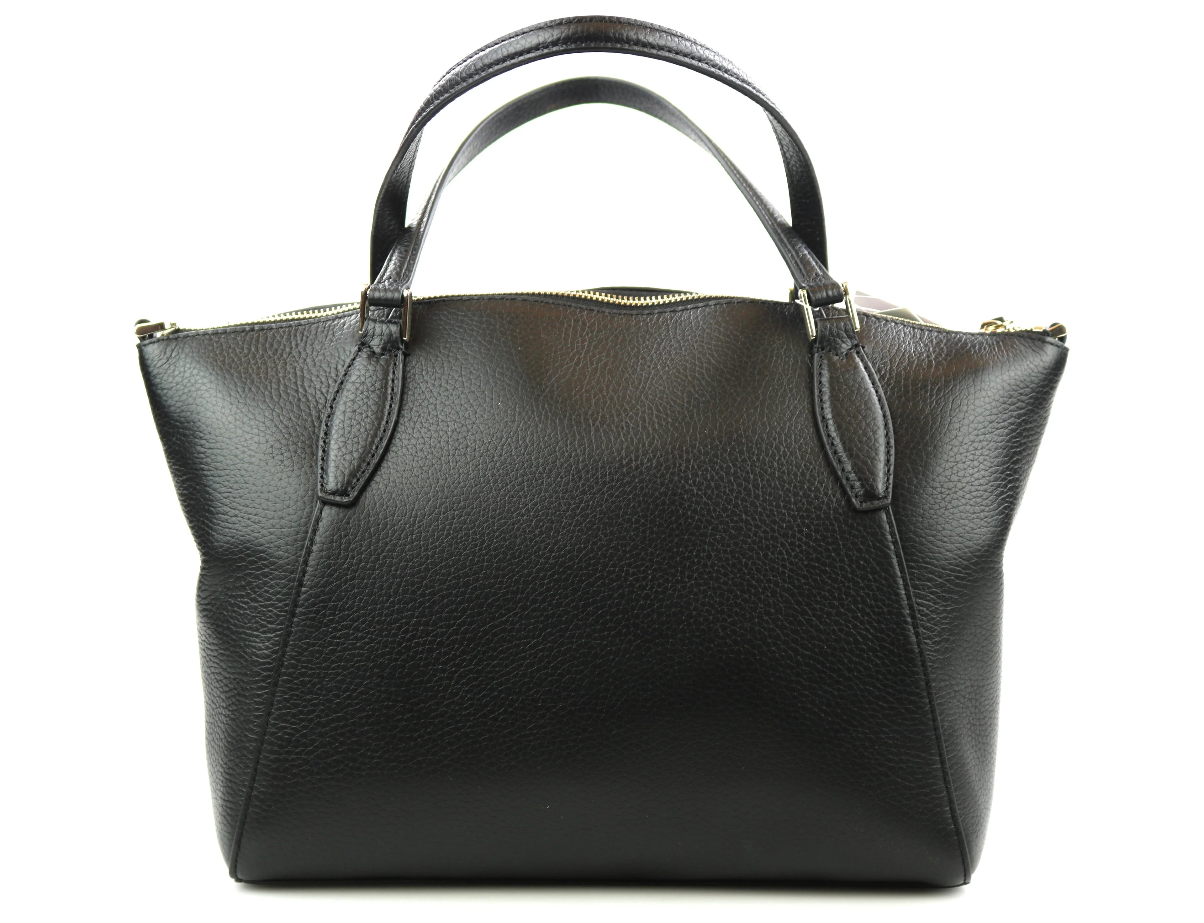 Satchel Crossbody Kate Spade Handbag Leather Pebbled Medium Bag Monica Black
