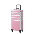 Case,Pink Makeup Drawers with Rolling Train Trolley Zeng Case Case Makeup