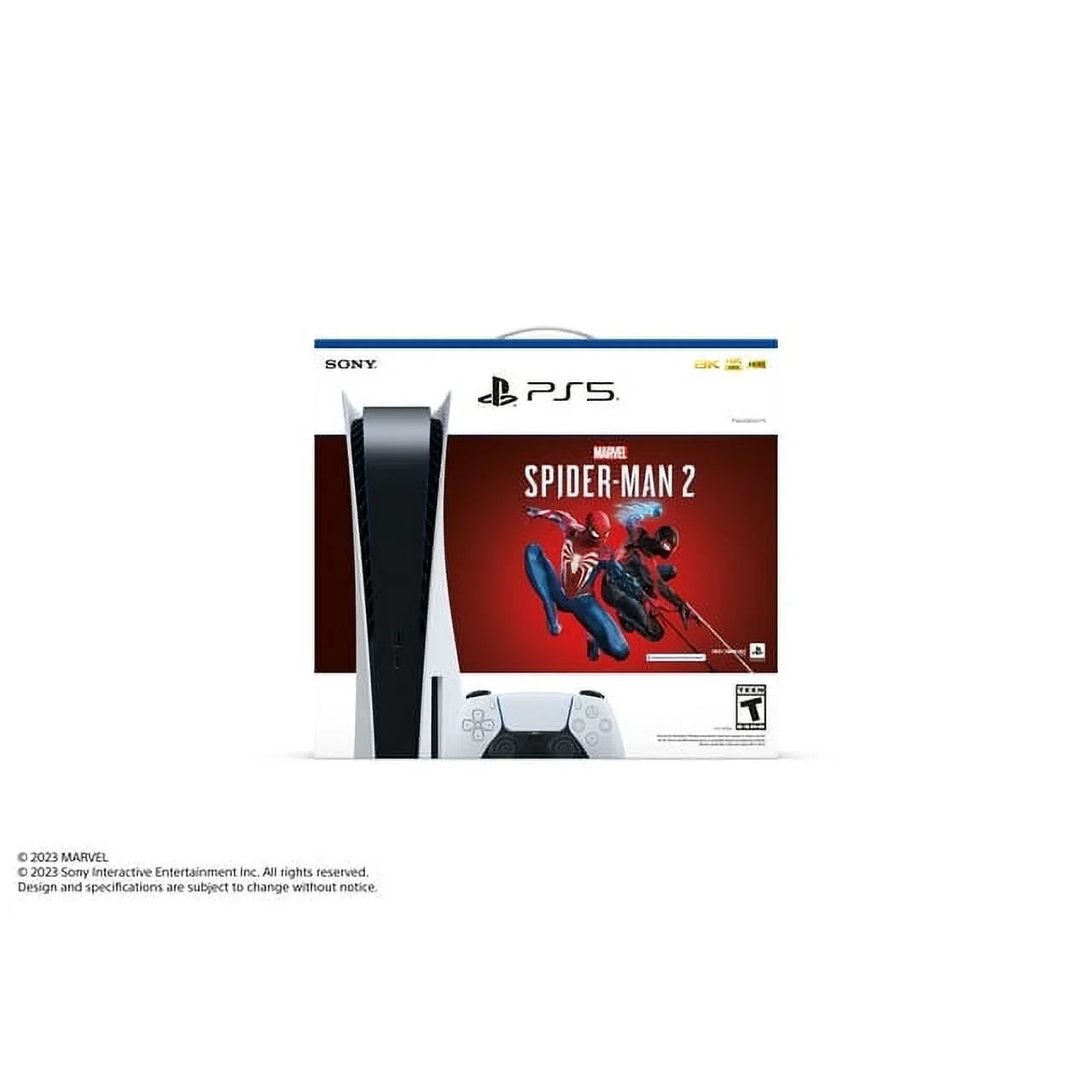 Console(Disc) with PlayStation_PS5 2 White Sony Gaming Marvel’s - Spider-Man Bundle Edition TEC