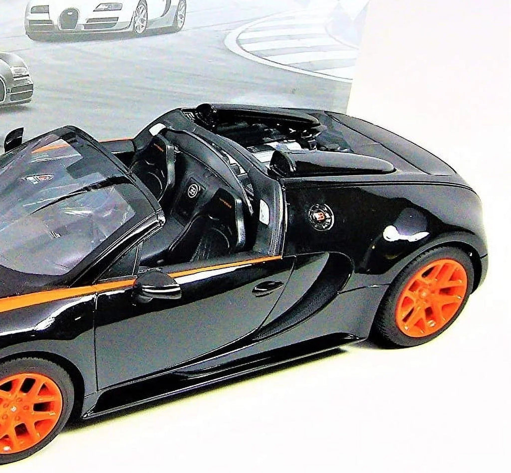 Bugatti Licensed Car Black/Orange Model RC Wheels Vitesse Wonder - Sport Grand Veyron 1:14