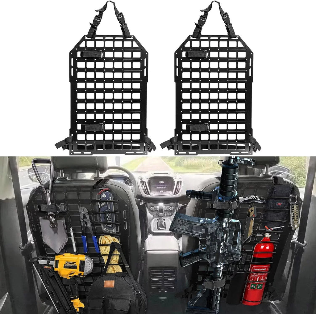 Rigid Vehicles Seat Truck Molle for Panel Storage Universal 21.3"*14.2" Seat Back Car 2x Organizer Back Tactical Organizer