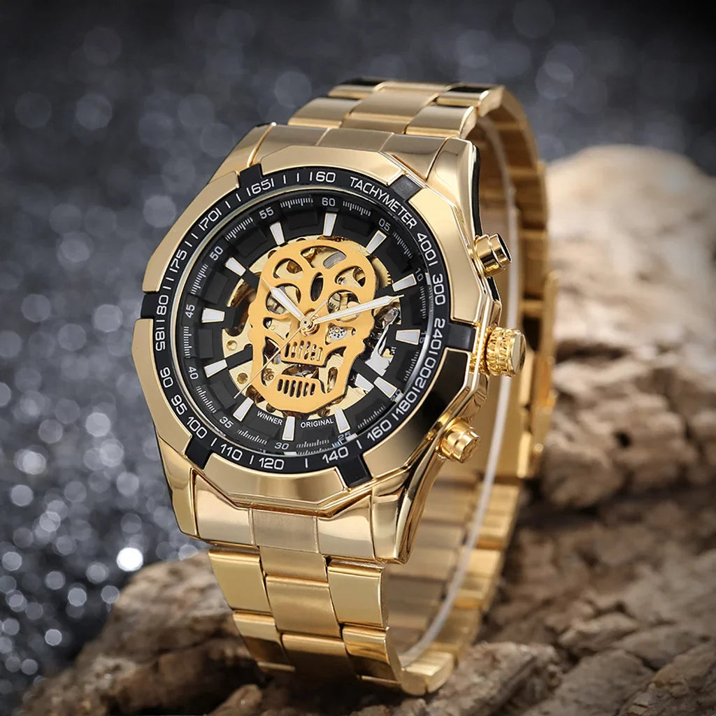 Luxury Business Design Mechanical Hollow Fashion Demon Watch Dial Men's