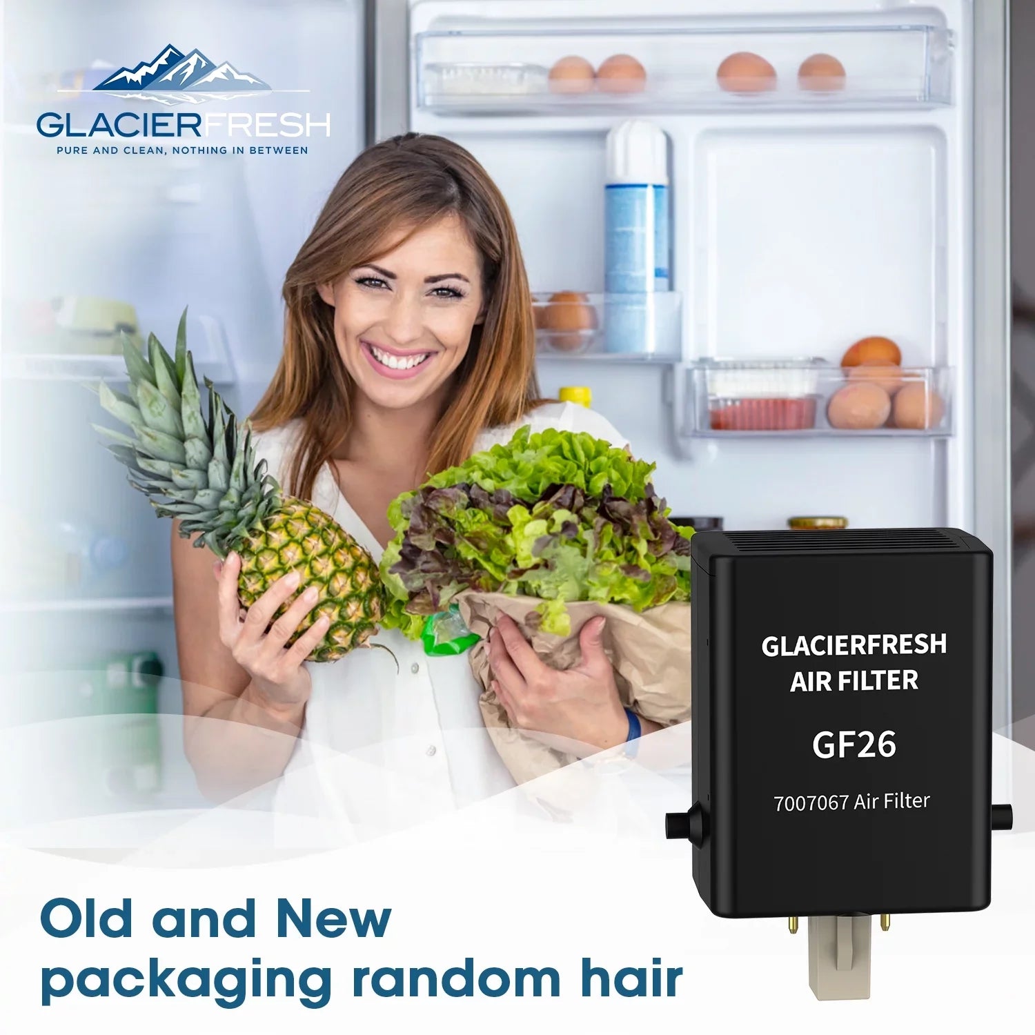 Air FRESH Filter GLACIER Replacement 7007076 Air 2 Refrigerator for Pack Filter,