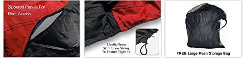 '- Rain, and Color All from Covers - RED/Black - Yamaha Trailer Straps UV 2021 Storage and Protects for Bag More! Weatherproof Weather Jet EXR Trailerable - Ski Sun, Includes Rays,