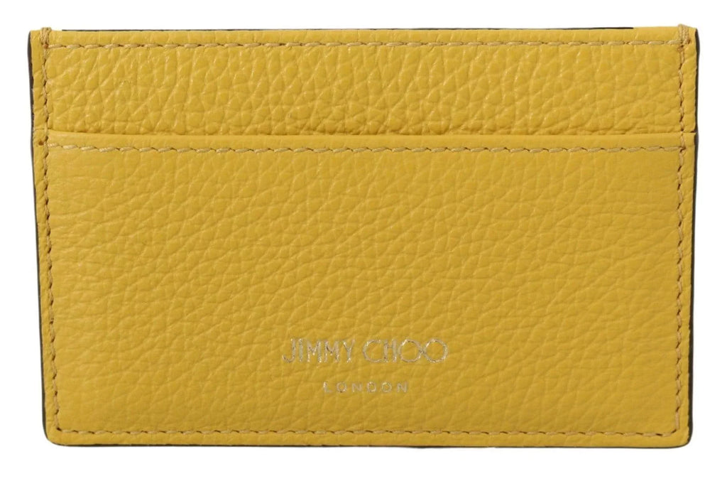 Leather Yellow Aarna Card Jimmy Choo Holder