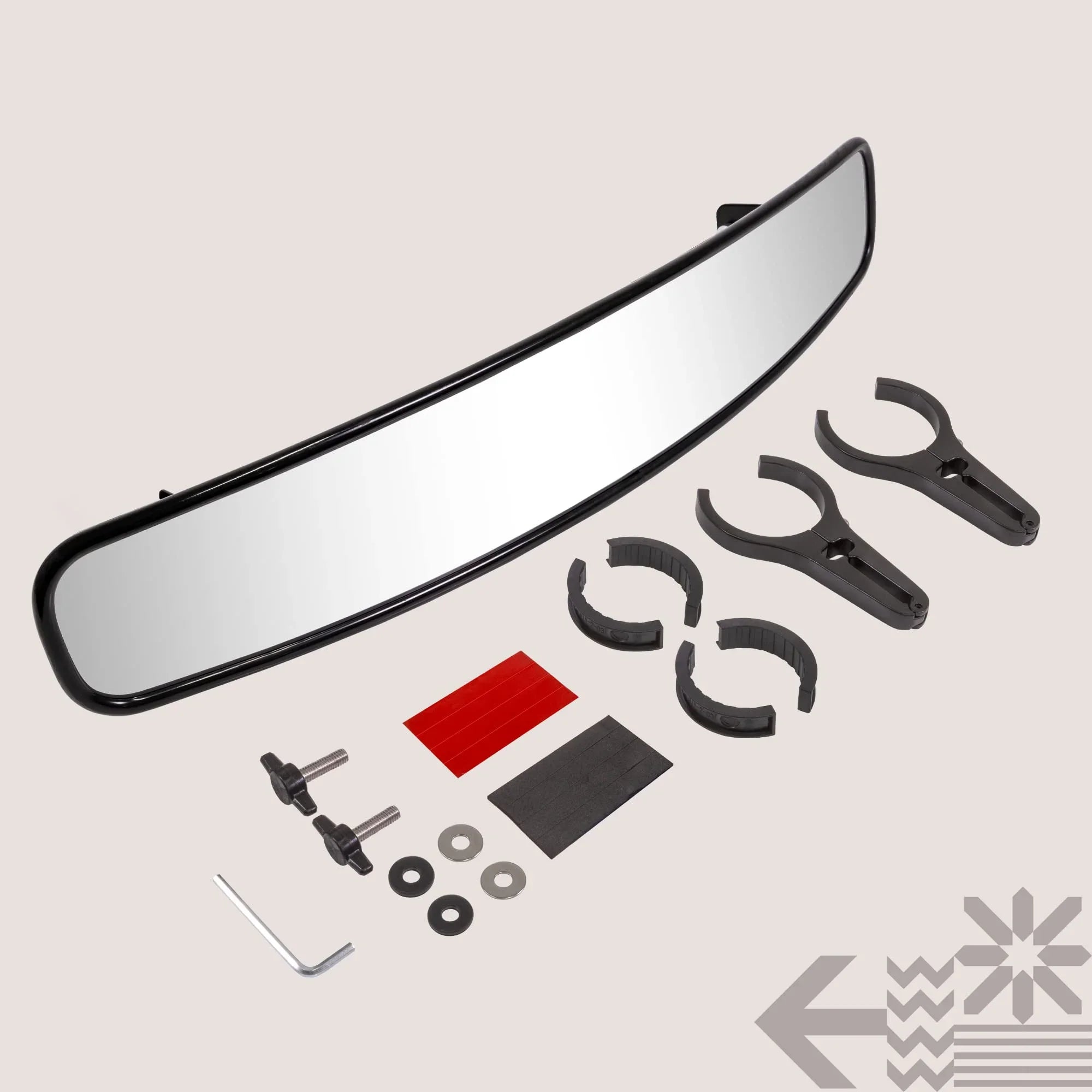 Pioneer UTV Convex XP, Mirror for RZR Kawasaki [Wide Polaris Turbo Can-Am Roll Yamaha 17" View [1.75"/2" [Shatterproof Clamp] ATV For Bar Glass] Mirror PRO Rearview Rear Visibility]