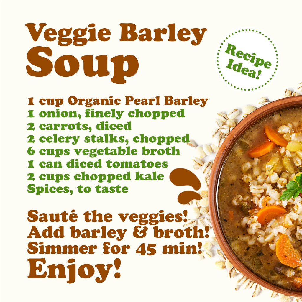 Non-GMO, to Live Pounds Pearl Raw, 24 Kosher, — Barley, Food Vegan Organic — by