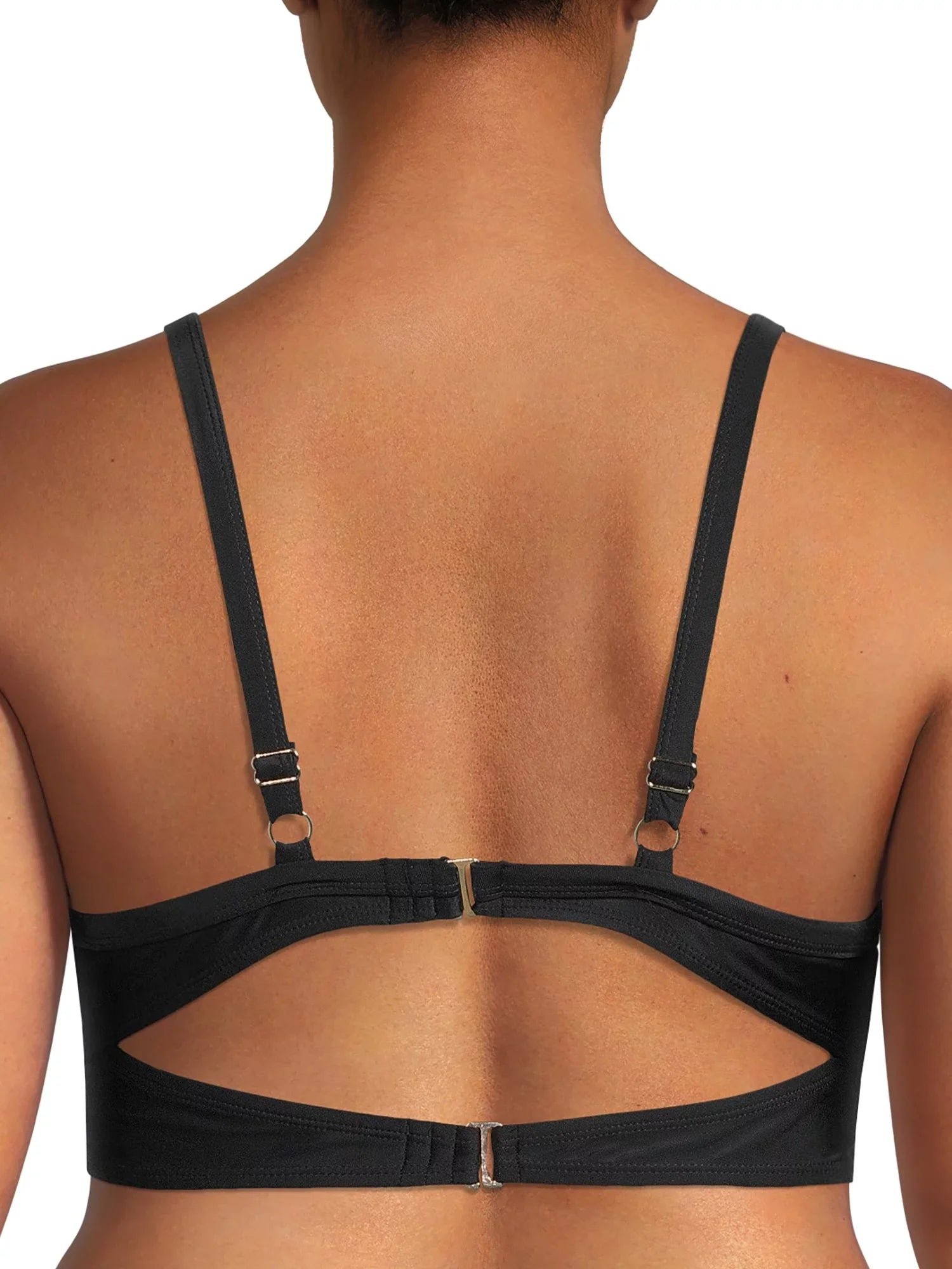 Bottom Twist Bikini BLACK 2Pc Miller M Shirred Waist Hi Front + Nicole Top