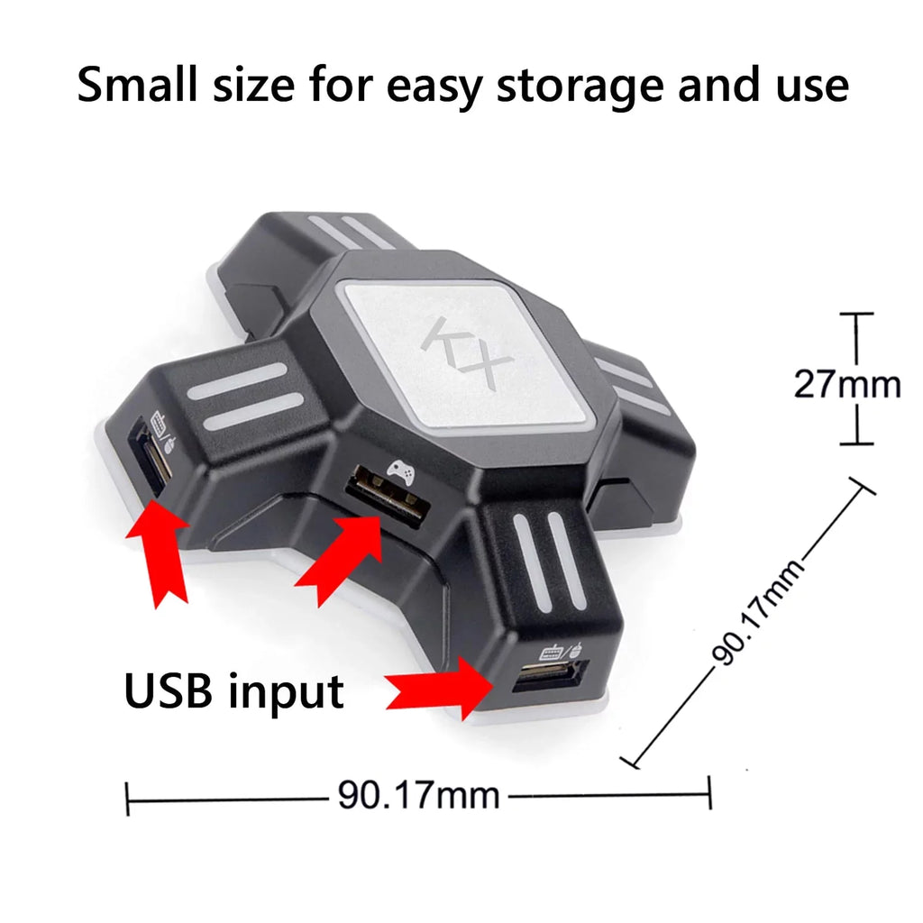 Gamepad Converter Keyboard Adapter Switch/X-box/PS5/P-S-4/PS3 Mouse KX Mouse Replacement Portable Controller Keyboard for Adapter Adapter Abody