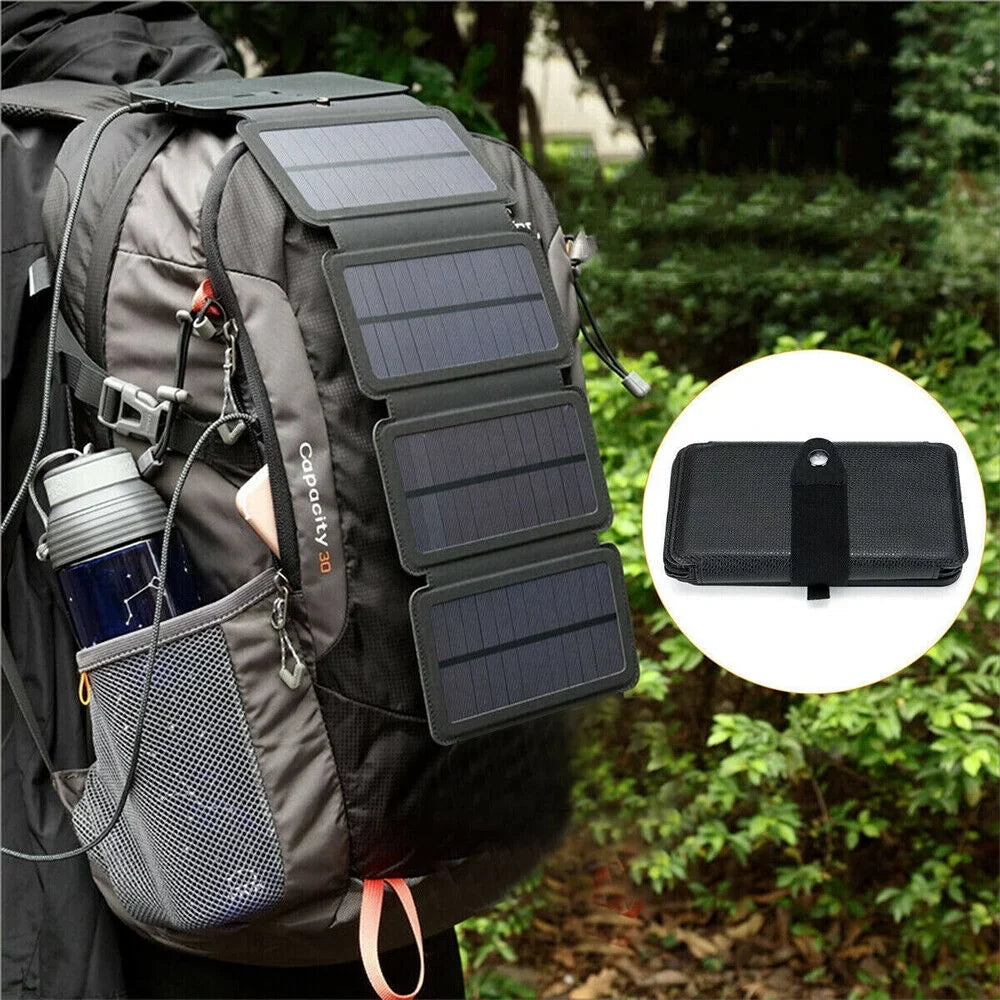 Bank Portable Outdoor Phone Waterproof Mobile Charger JLLOM Solar Panel Camping Power