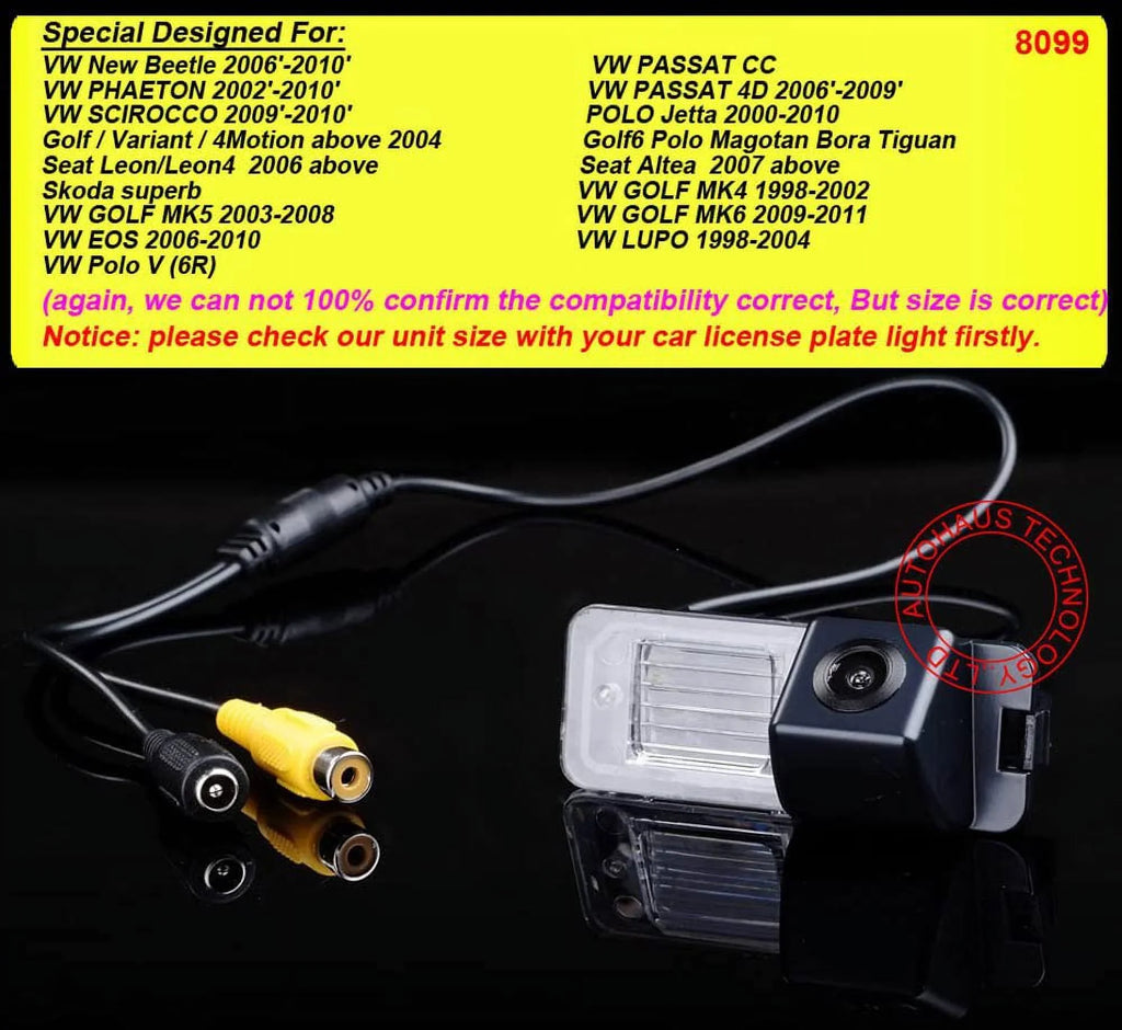 HD Vision Field Waterproof Night CCD Camera Car VW Backup Rear Skoda New Beetle View for Parking 170°Viewing