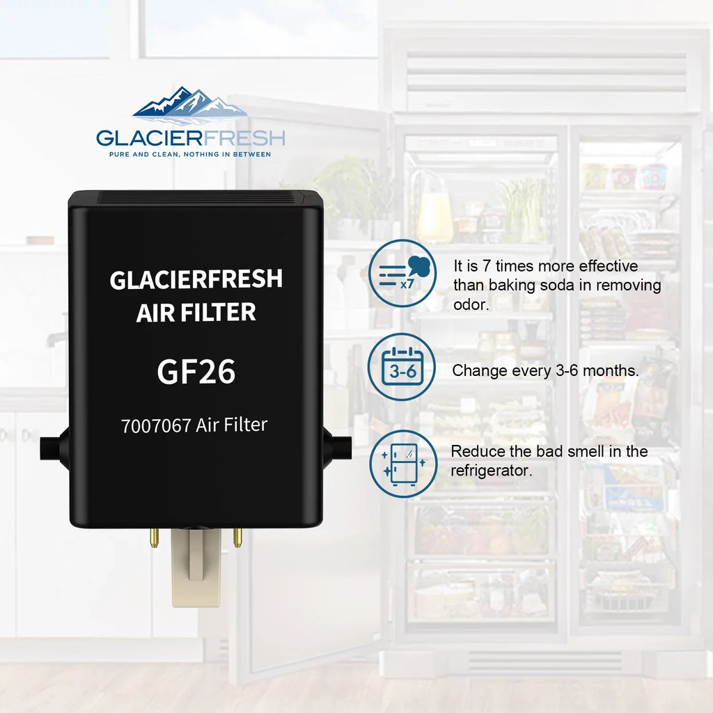 Air FRESH Filter GLACIER Replacement 7007076 Air 2 Refrigerator for Pack Filter,