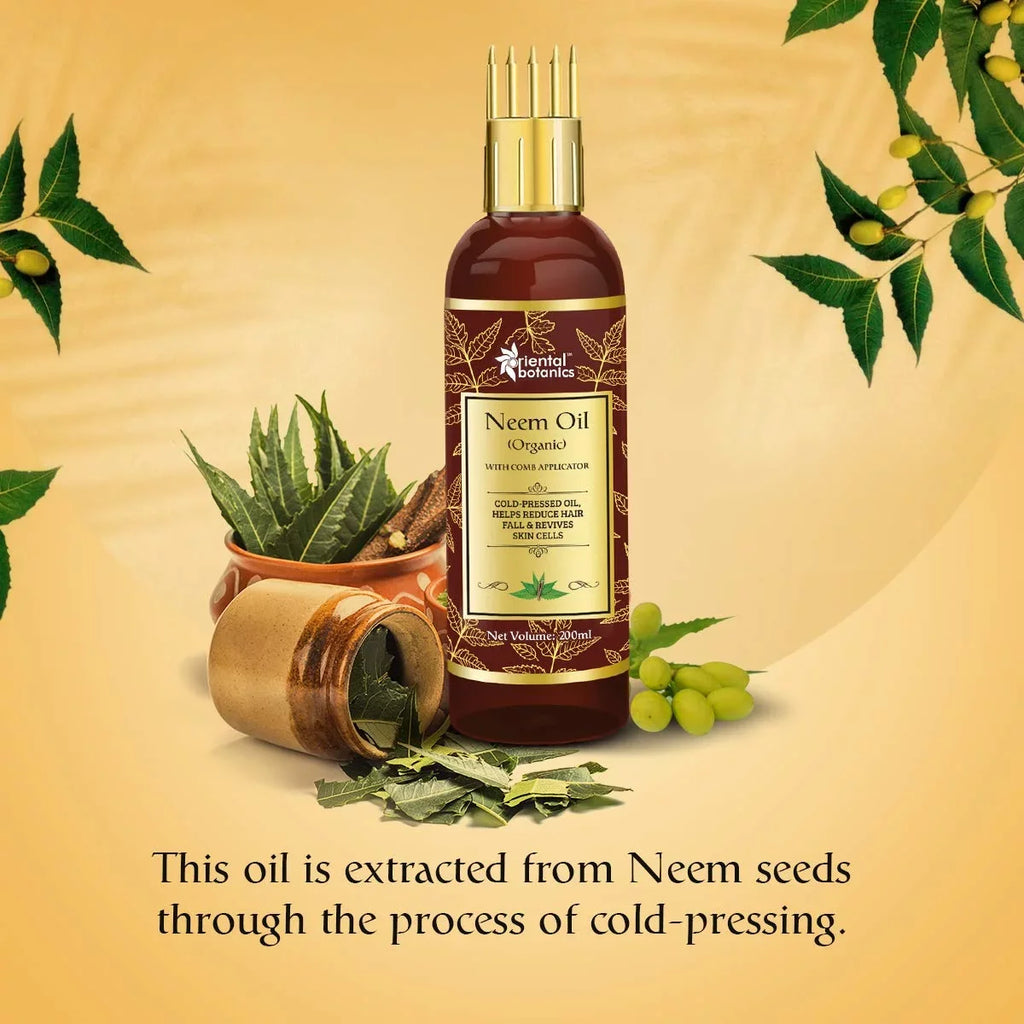 Care for Botanics Neem with Comb No and - Pure Oil Hair Skin 200ml Oriental Oil, Silicones - With Applicator Oil Mineral Organic