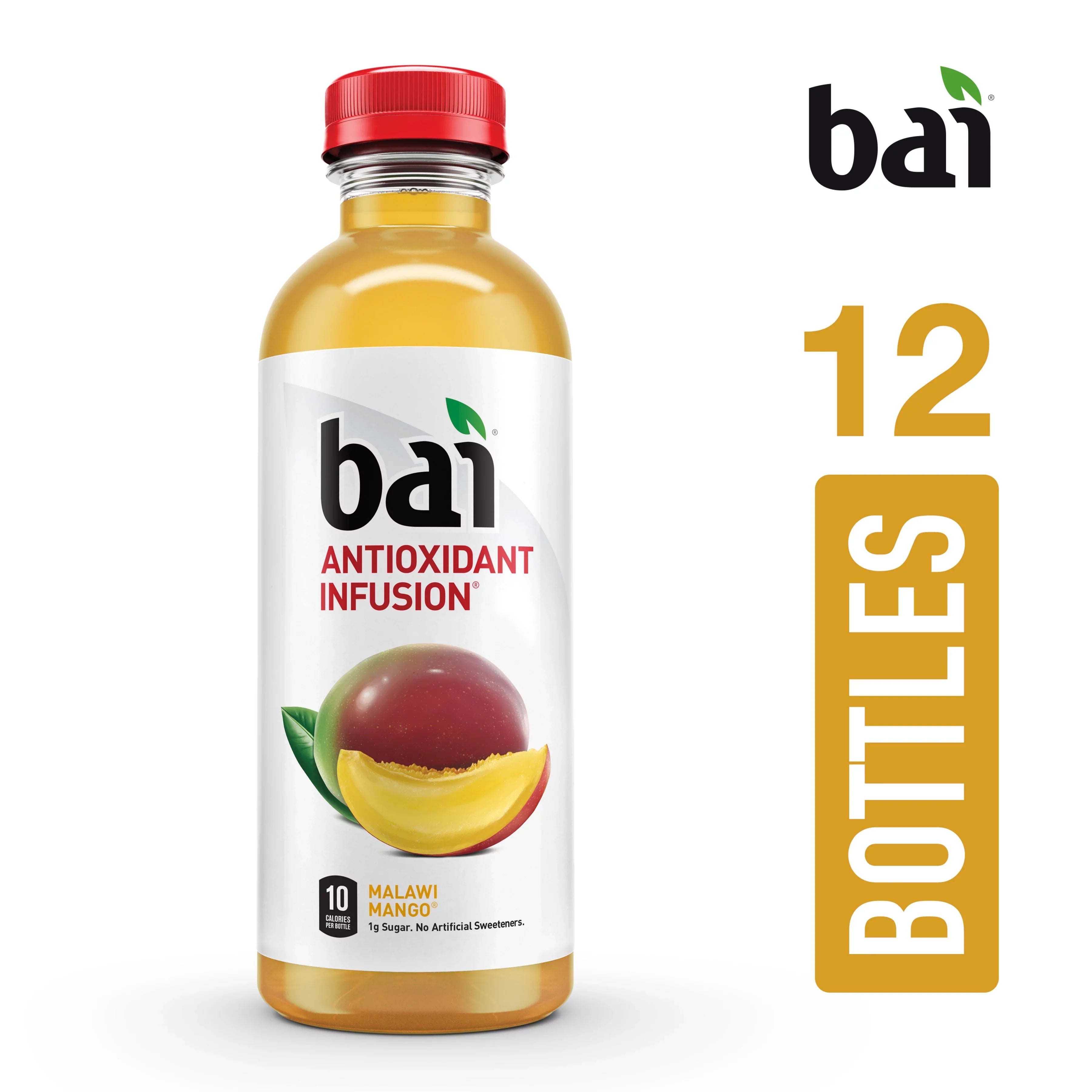 Oz, Gluten-Free, Bai Bottles Infused 12 18 Drink, Mango, Fl Pack Malawi Antioxidant