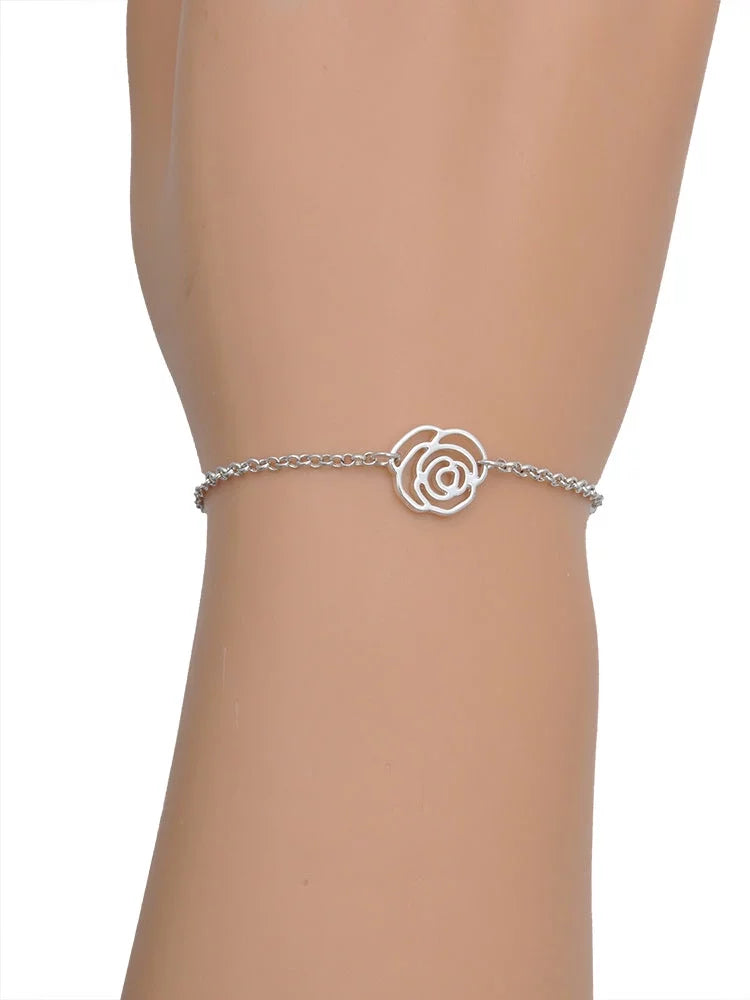Silver-tone Link Rose Jewelry Delight Antiqued 6.25"+1.75" Extender Silvertone Chain Bracelet, Clover Four Leaf