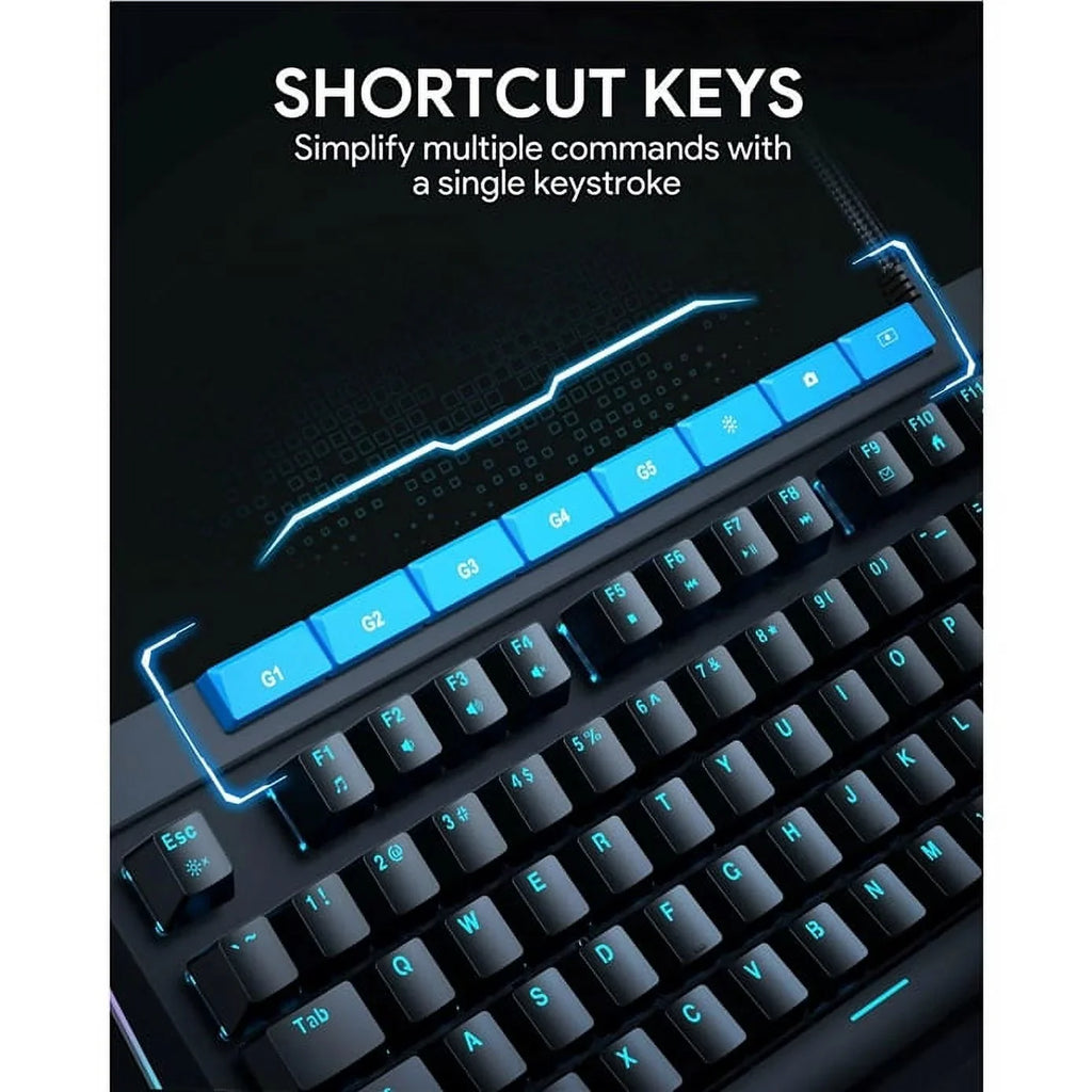 Mechanical 104key AUKEY KMG17 Volume Switches Blue Keyboard Button Control with