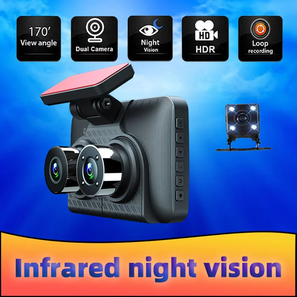 Clear Cam, Rearview Car Camcorder, Tomshoo Recording Video Dash Mirror 4in Triple Car Channel