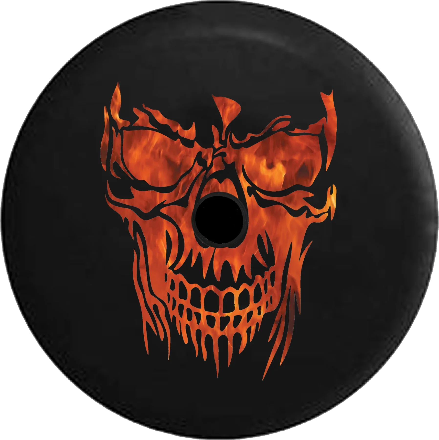 33 JL Camera Hell Wrangler Backup Fire Spare Real Inch RV 2018 Skull Face Back 2019 Jeep Tire Cover and Flaming for