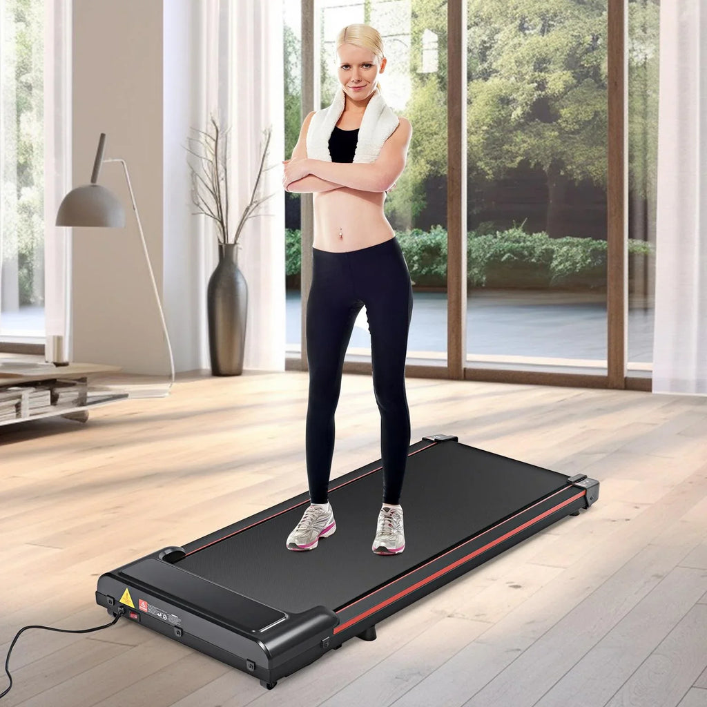 Capacity, Size Control 0.6-3.8MPH Jogging, Remote & Home Speed Under LED Display, Treadmill for Office, Walking Portable Desk Seizeen Walking 300lbs 47''L for Pad, Small