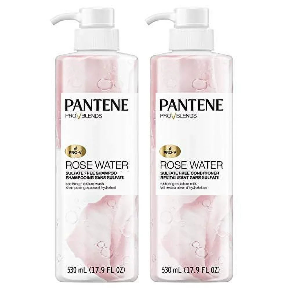 Pack oz, Blends, fl and Conditioner Soothing Paraben Dye Kit Free, Pantene, Water, Rosewater Free Sulfate Rose and Pro-V Kit, 17.9 Twin Shampoo