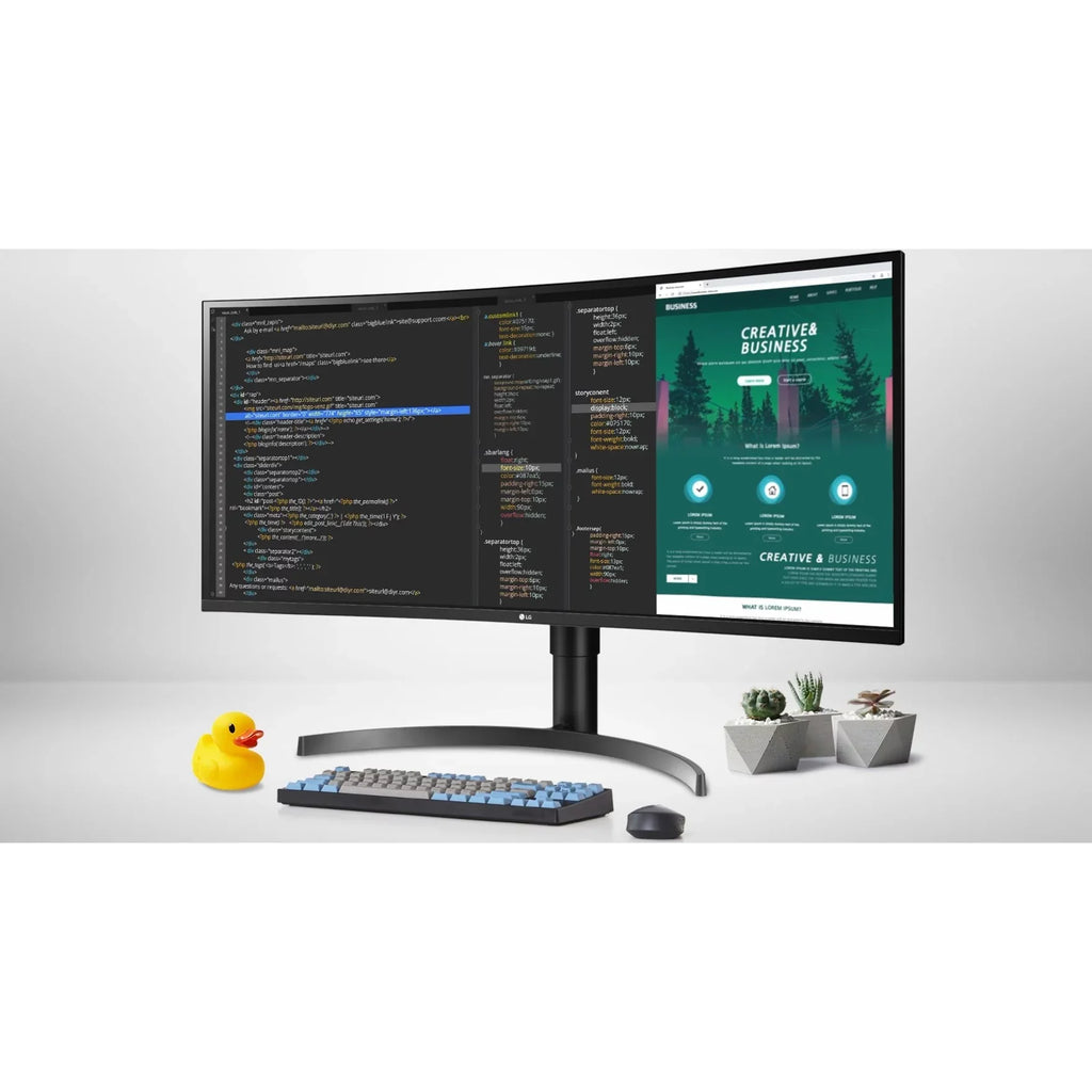LCD 35WN65C-B Screen Class Gaming 35" Monitor, Curved Ultrawide WQHD LG 21:9