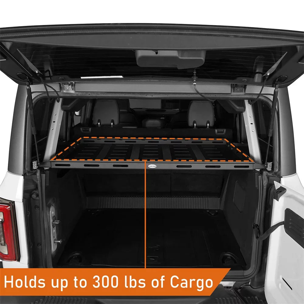 Hooke 2021 Ford 2022 Hardtops Rear Storage Cargo Bronco Rack Basket for 4 Road 2023 Door