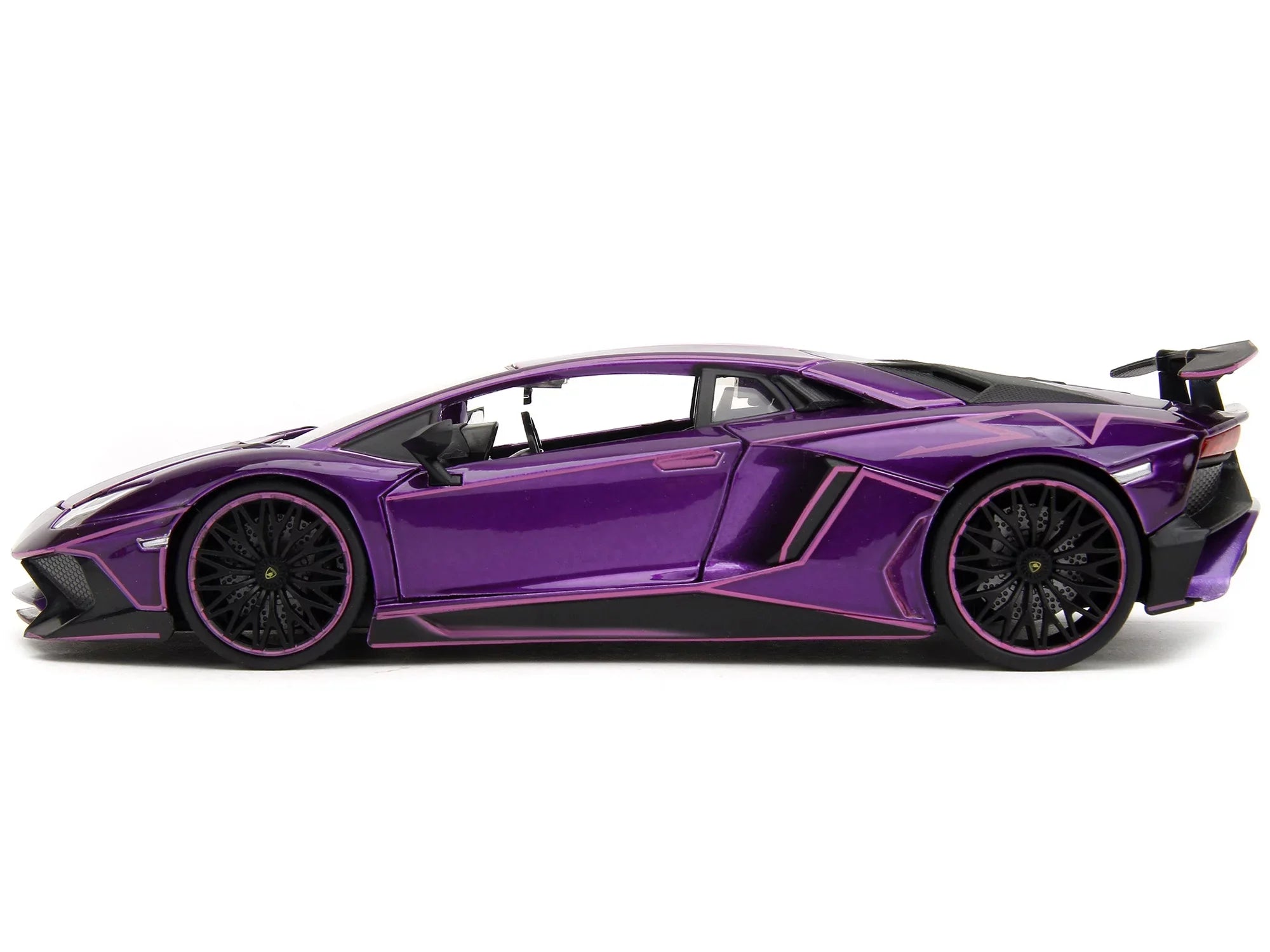 Series Aventador Car Diecast SV Pink by Lamborghini Jada Slips" Model with Purple "Pink 1/24 Graphics Candy