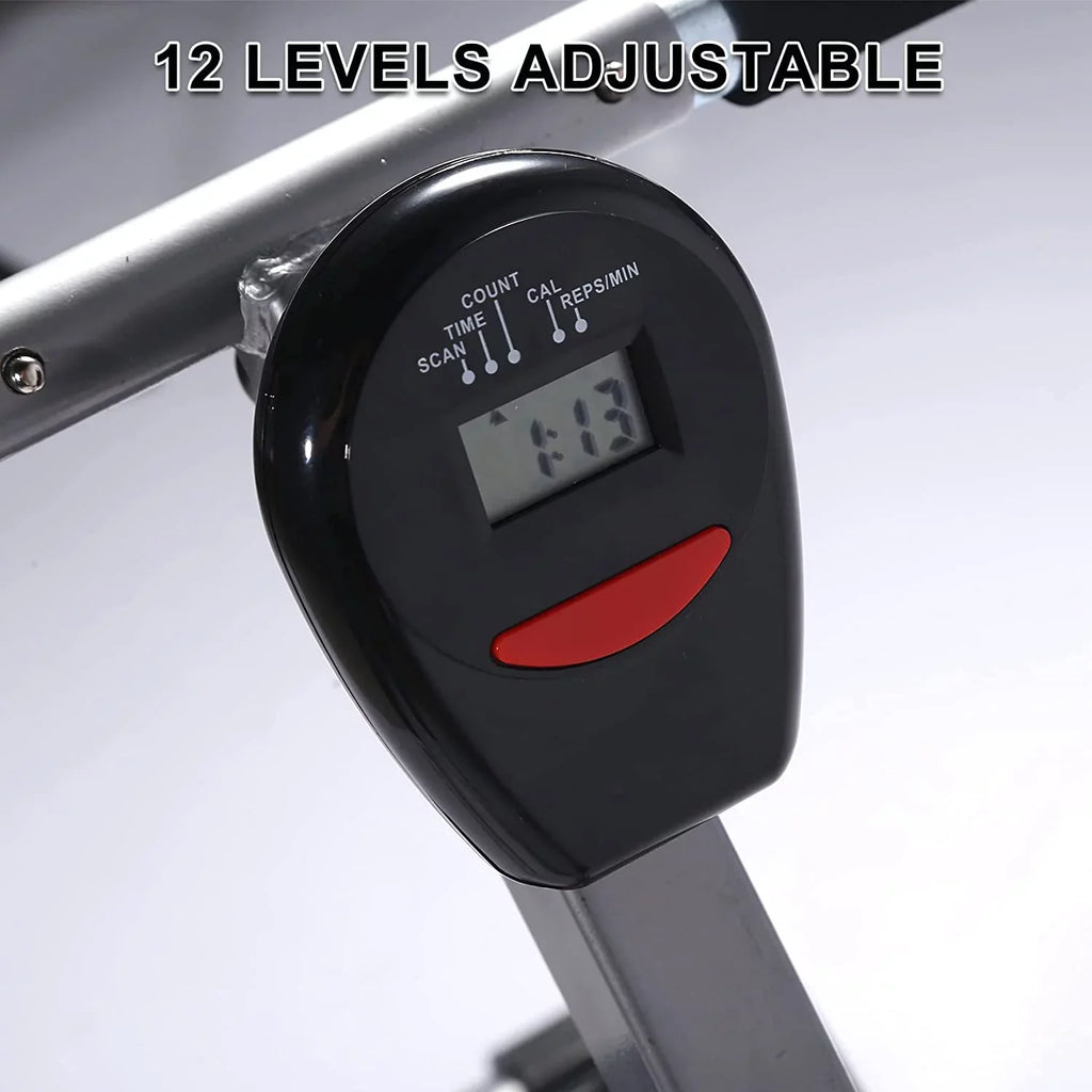 and Digital Monitor of Maximum 260 Load, Black Fitness Rower lbs Machine Rowing YSSOA Ergometer,