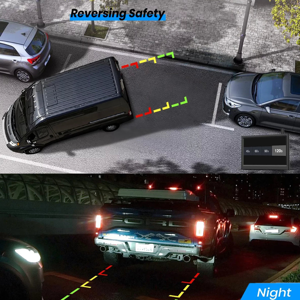 Built-in Camera Solar Battery with Backup Rear for Reverse Systems Wireless Campervan,Trailer Backup Camera View 3350mAh
