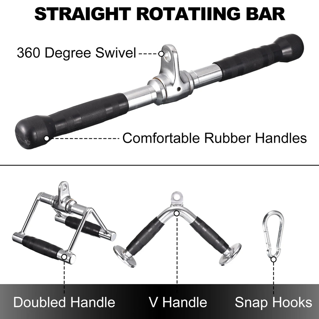 Machine Press for Attachment Down Accessories, Cable Silver Gym Tricep
