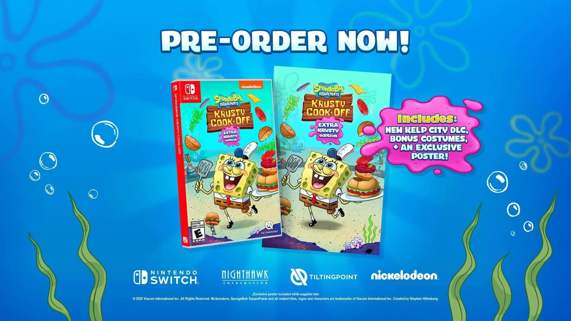 Interactive, Nighthawk SpongeBob Nintendo Krusty Krusty Cook-Off Switch, Extra Edition, 812303018978