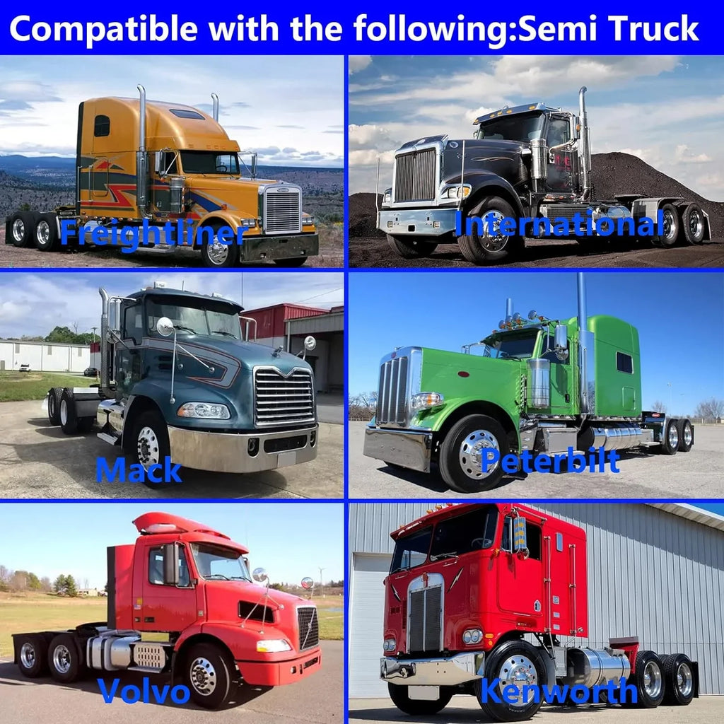 Set Spring Flap Semi Trucks 1-1/8" Bracket Bolt Holder Black Mud Straight Hanger Spacing POWERWORKS Loaded Mudflap for 30" Length