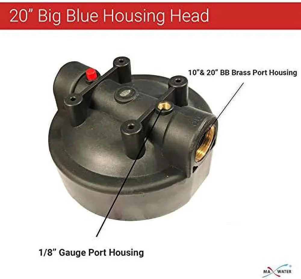 Release, Clear BB 10" 1" W/Pressure NPT Pressure Gauges, 2 Filter Wrench System 2 Housing Pack Brackets House Ports Whole 2 Brass