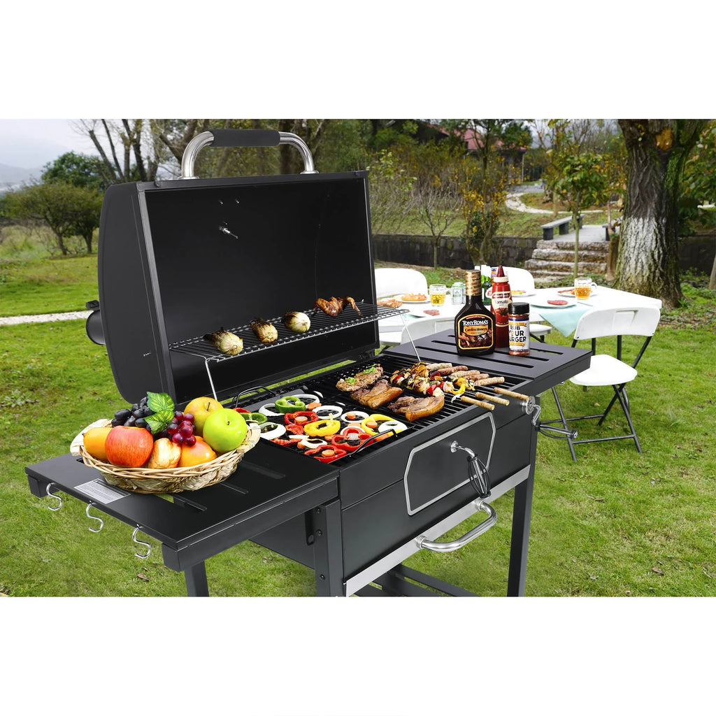 Charcoal Picnic BBQ Smoker camping Deluxe Cooking, Camping Grill, Backyard Patio USA