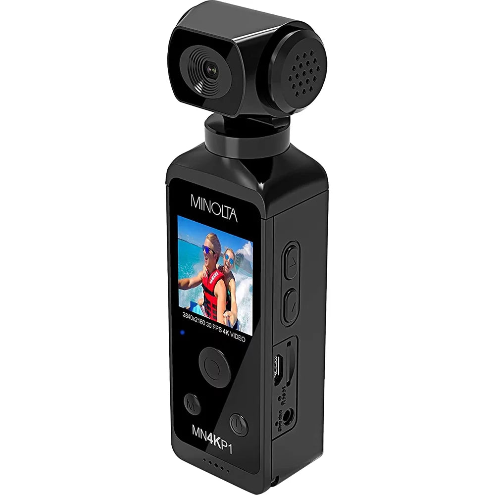 Minolta & MN4KP1 Pocket Camcorder Housing (Black) 4K Waterproof HD Ultra w/WiFi