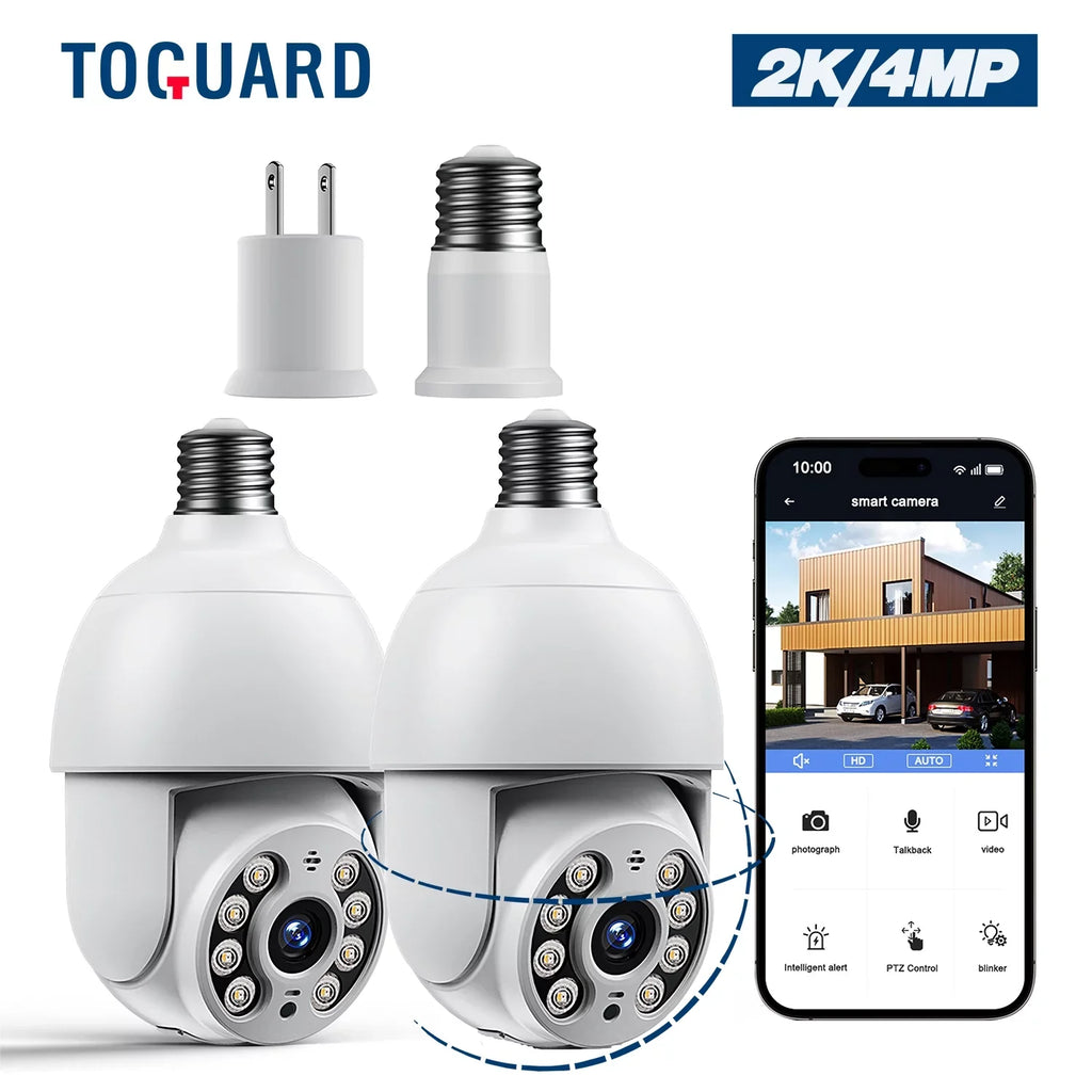 SC30 Camera Surveillance Packs Dome WiFi Wireless Toguard 2K/4MP Light Outdoor PTZ 2 Indoor Camera Bulb Security