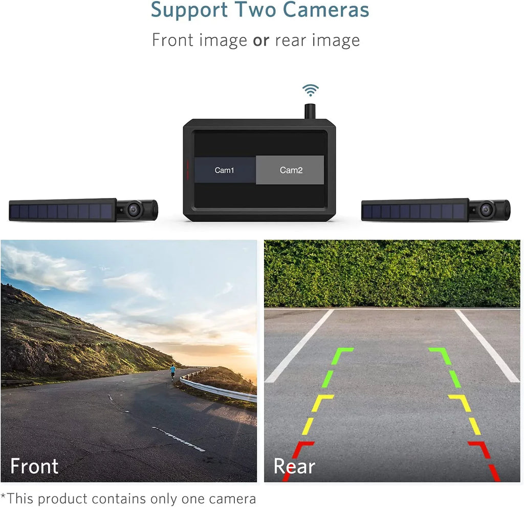 Wireless Rear Solar View Reverse Trailer Cameras Camera Camera HD Supports Assistance Backup 2