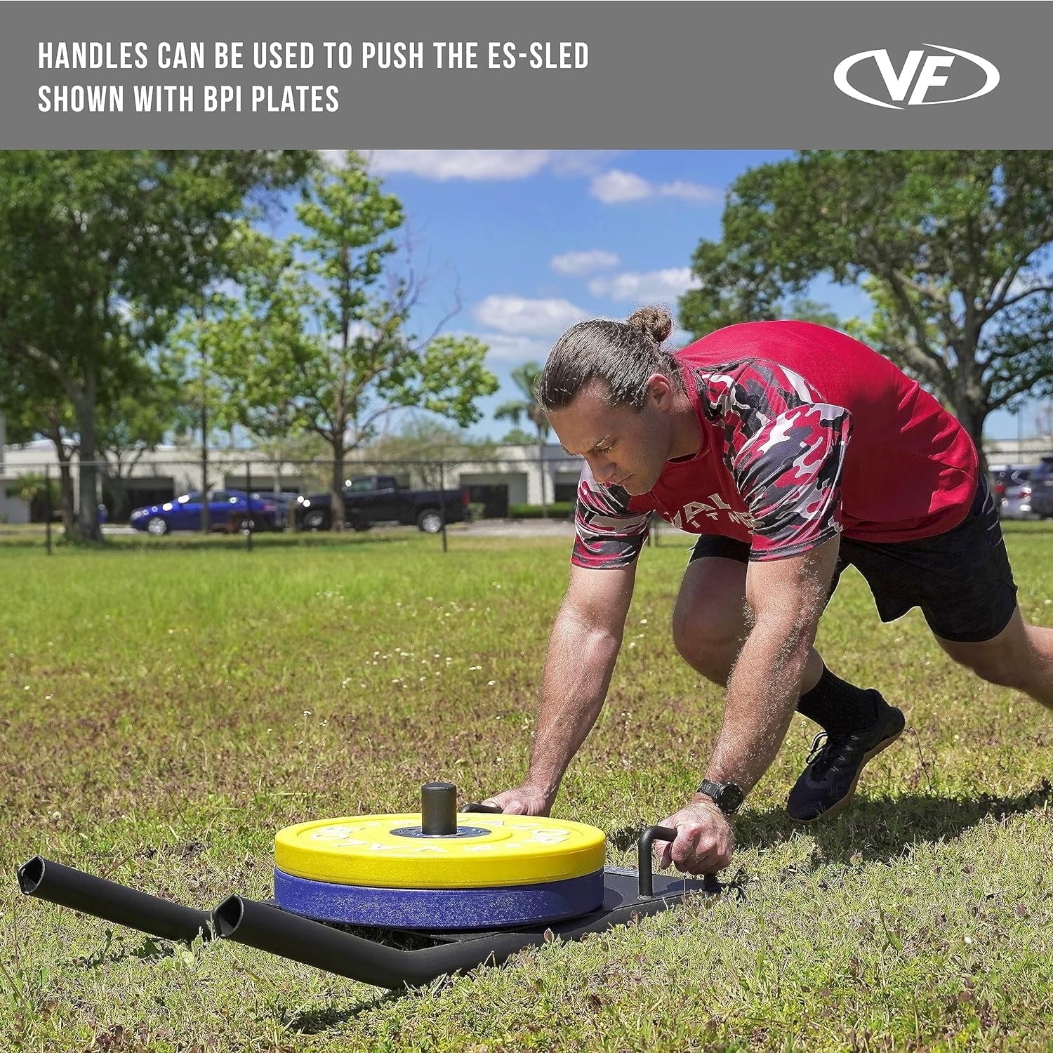 ES-SLED with Harness (Push, Pull, Sled) Fitness Straps & Agility Valor Drag Sled and