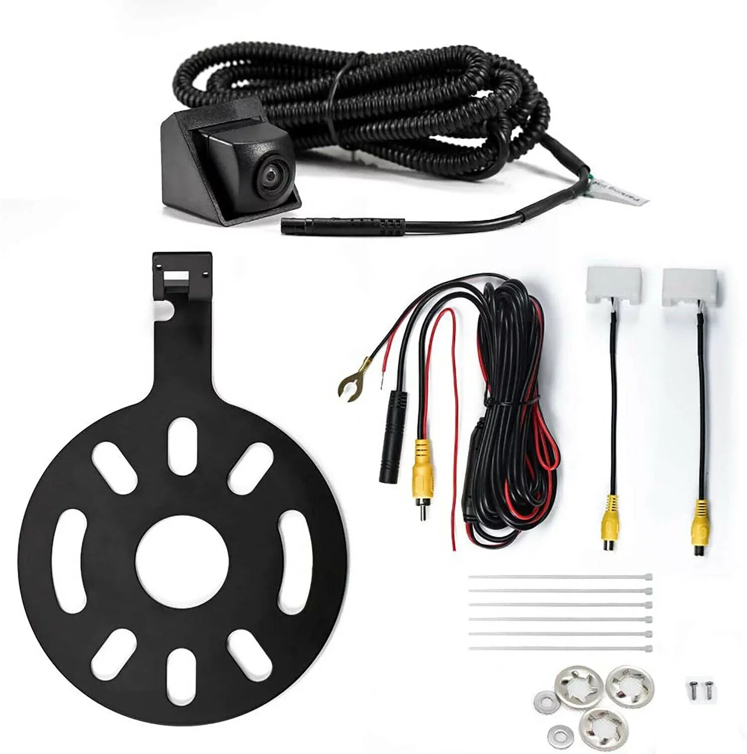 OEM Camera Adapter Camera Monitor Jeep Reversing View 2007-2018 Aftermarket Wrangler with Tire Guideline for Parking iMeshbean Waterproof Spare Rear Removable
