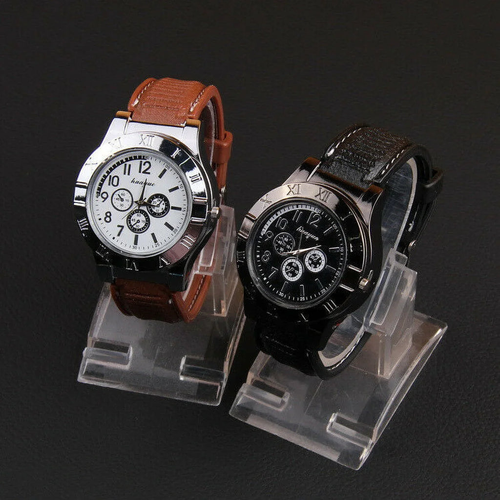 Outdoor Rechargeable Rubber Lighter USB Watch Strap Men's Windproof USB Gift Flameless Watch