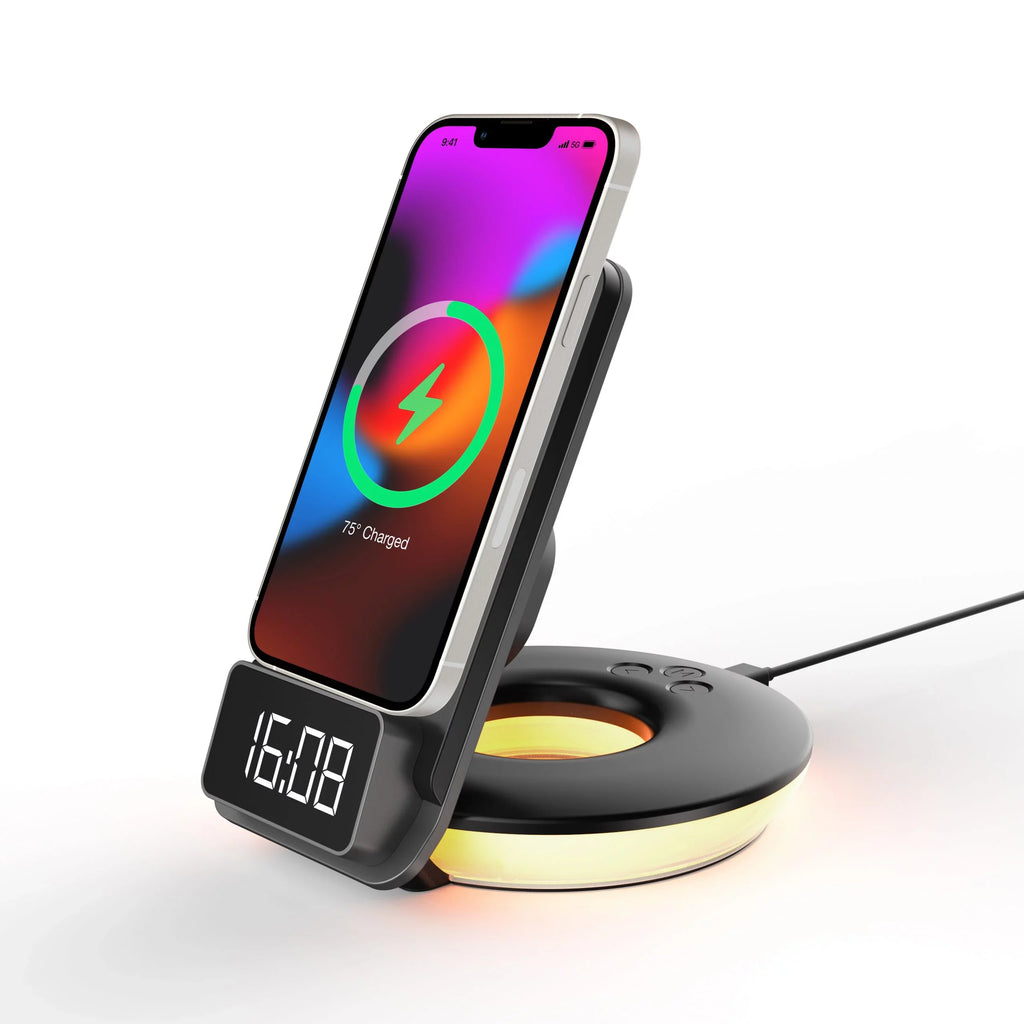 Control, RS7 Black - Wireless Charging Lamps Table-Desk Rexing 3-in-1 Station, Touch