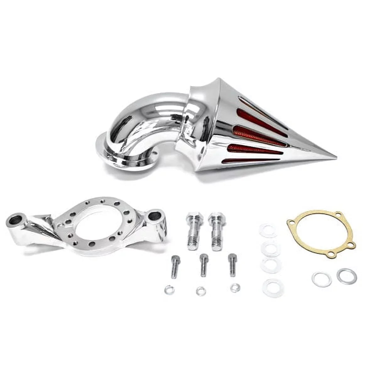 Krator Compatible Air Intake Chrome Applications Motorcycle Spike Custom Harley-Davidson with Filter Touring Cleaner